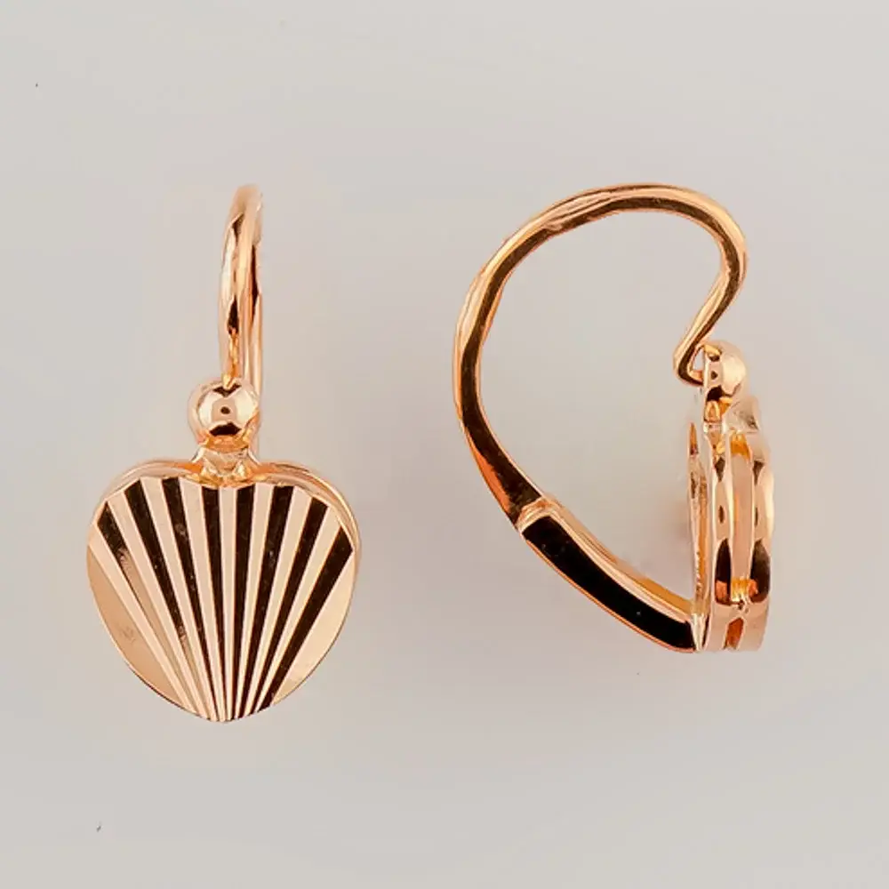 Серьги из красного золота 583 пробы