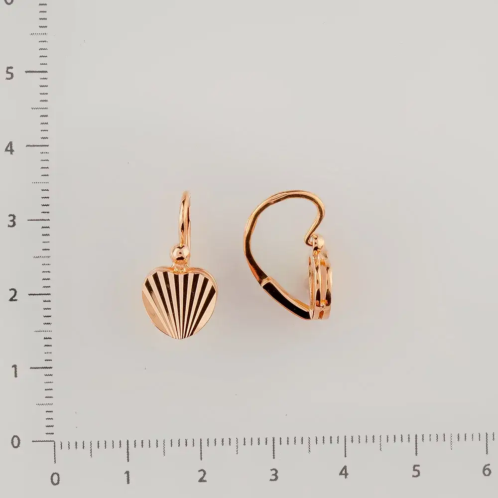 Серьги из красного золота 583 пробы