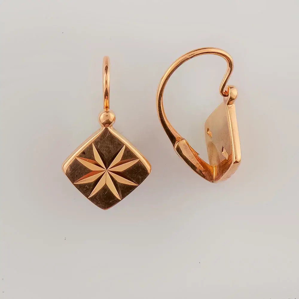 Серьги из красного золота 583 пробы