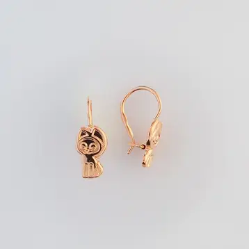 Серьги из красного золота 585 пробы