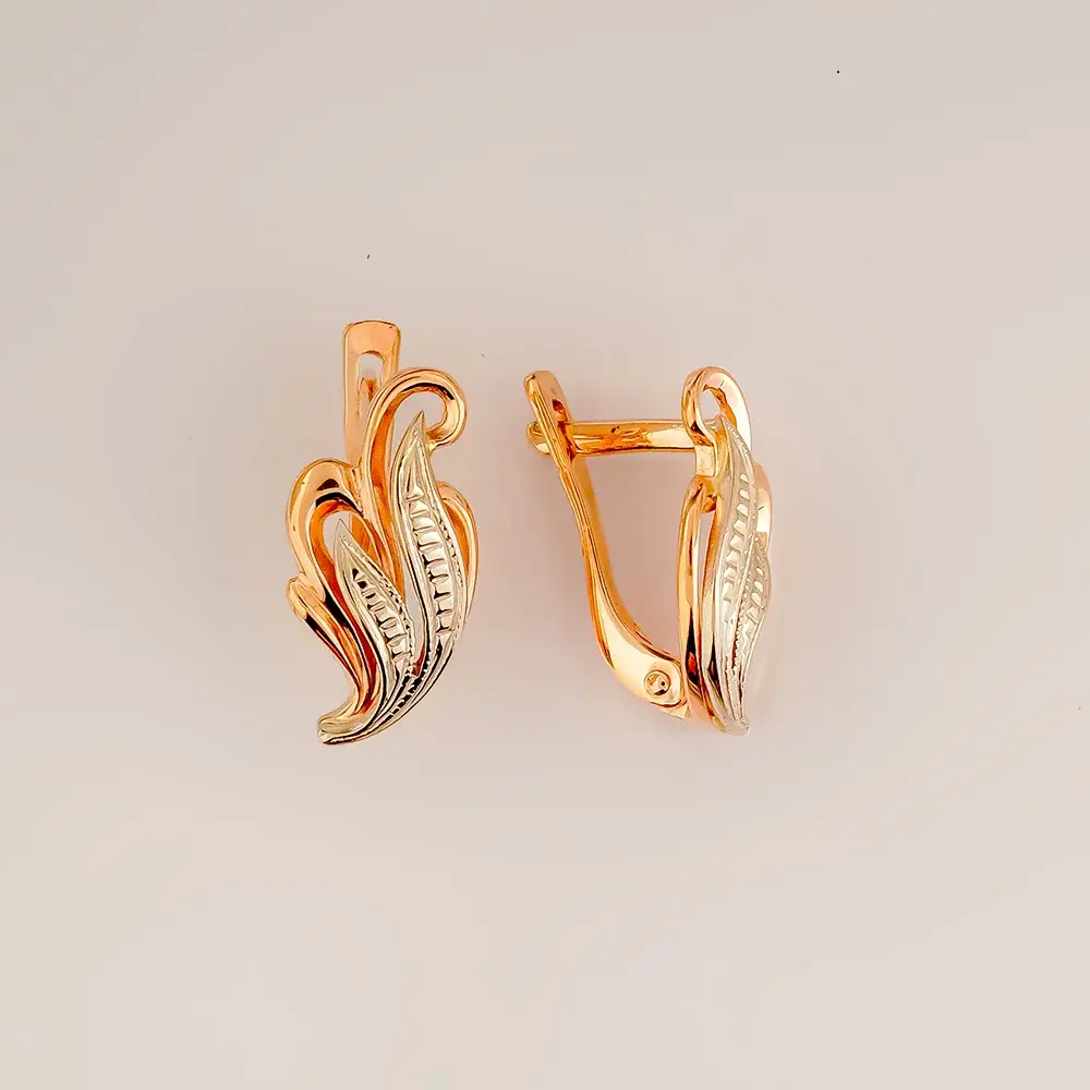Серьги из красного золота 585 пробы