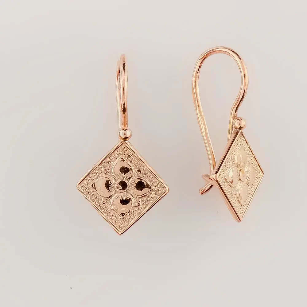 Серьги из красного золота 375 пробы