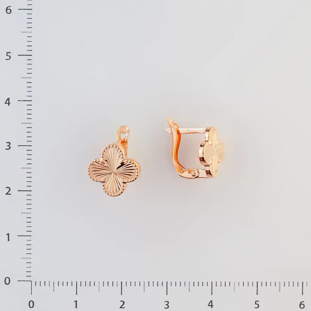 Серьги из красного золота 585 пробы