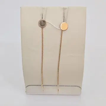 Серьги-продевки из красного золота 585 пробы