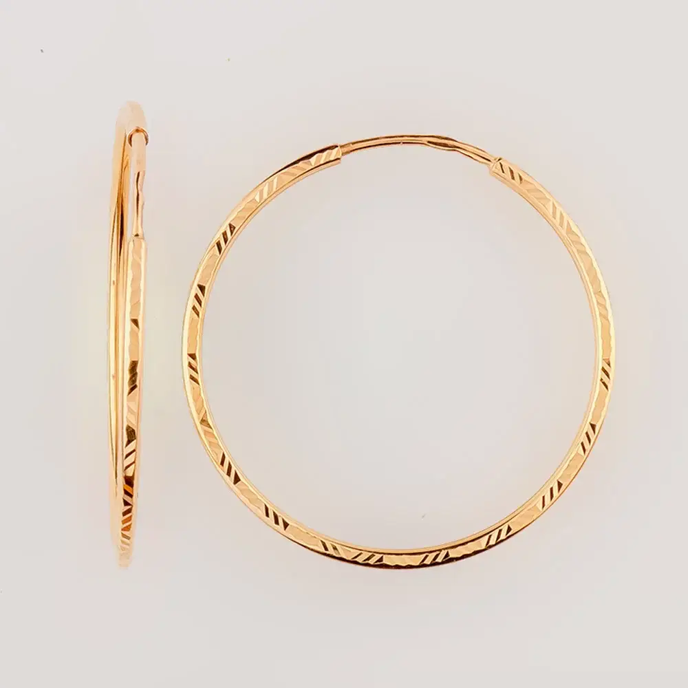 Серьги конго из красного золота 585 пробы