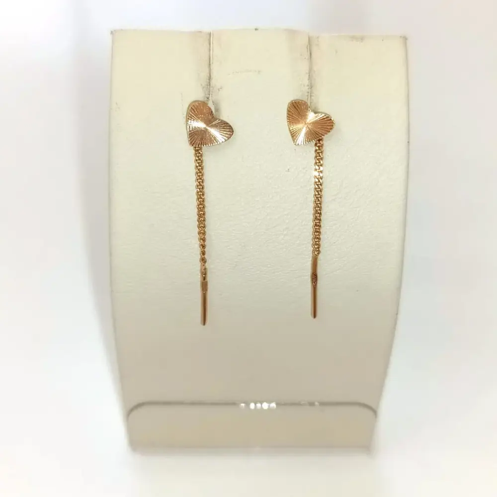 Серьги из красного золота 585 пробы
