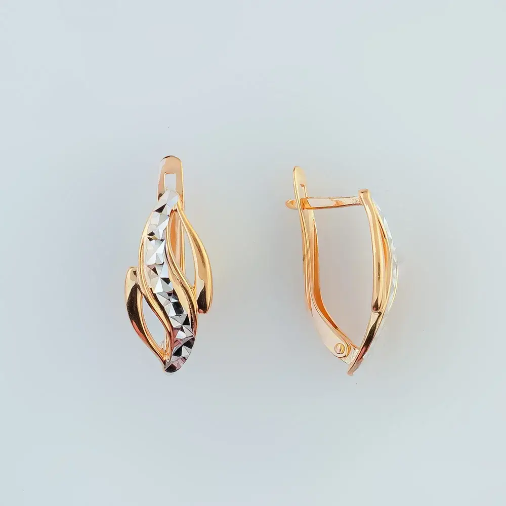 Серьги из красного золота 585 пробы