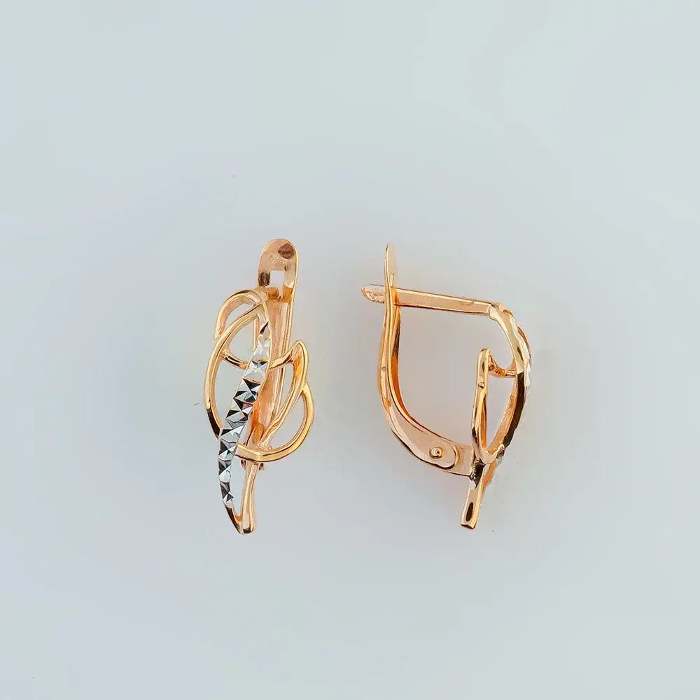 Серьги из красного золота 585 пробы