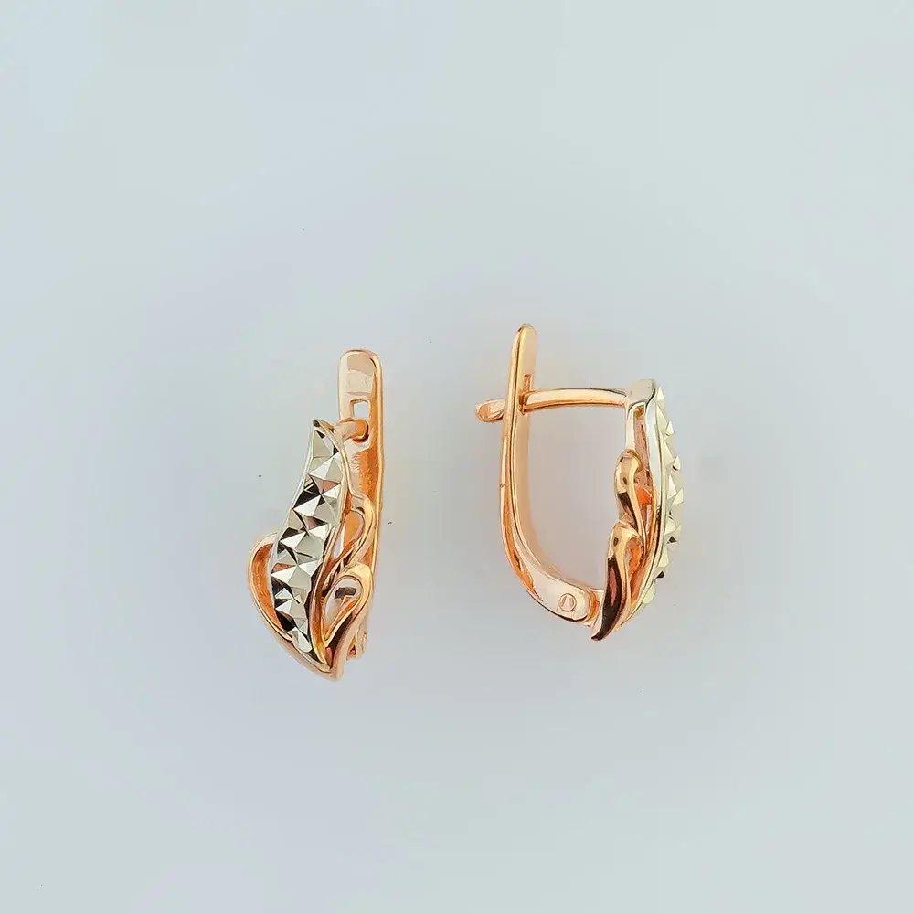 Серьги из красного золота 585 пробы