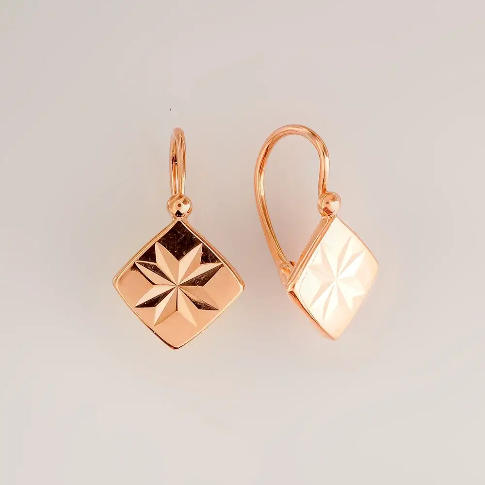Серьги из красного золота 583 пробы
