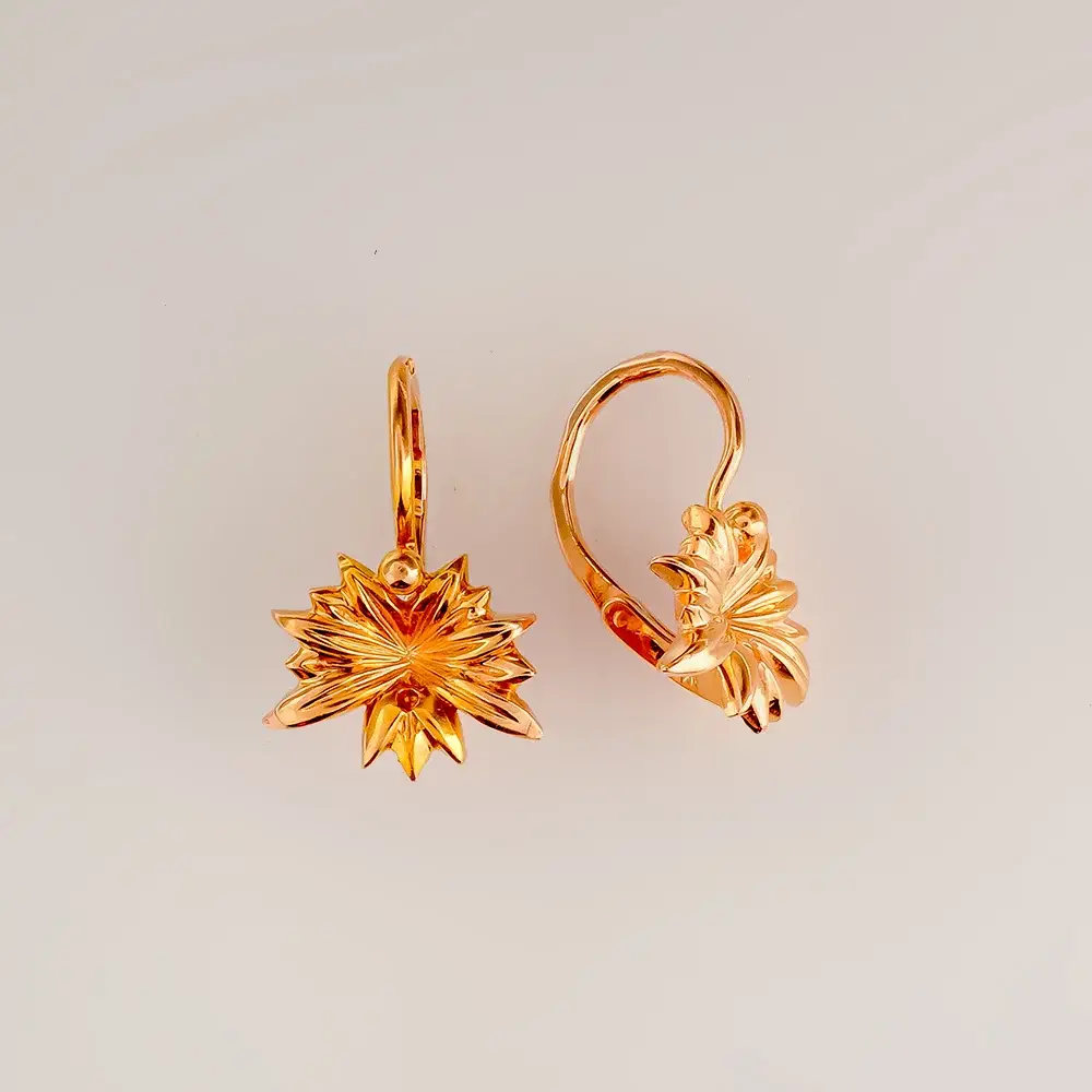 Серьги из красного золота 583 пробы