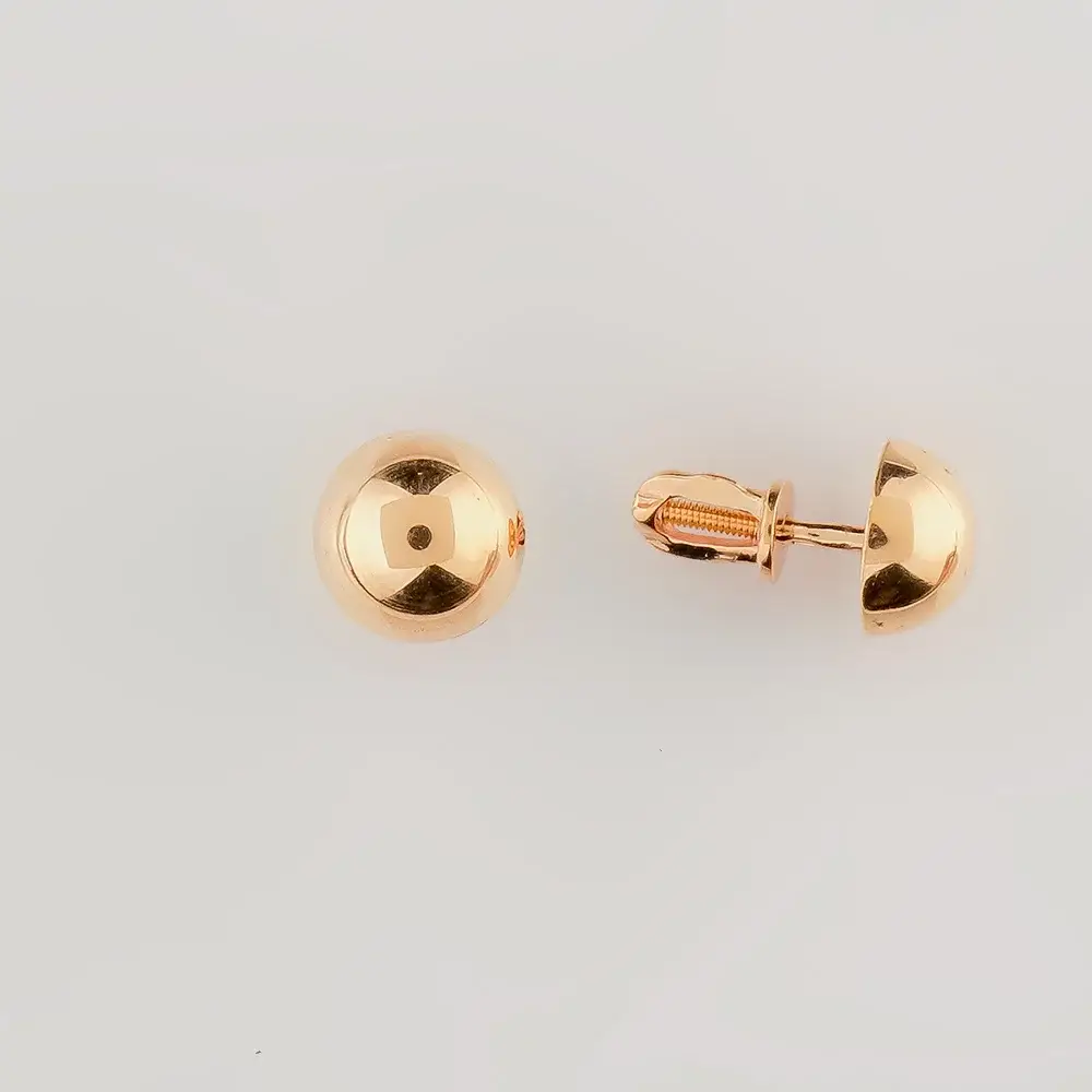 Серьги из красного золота 585 пробы