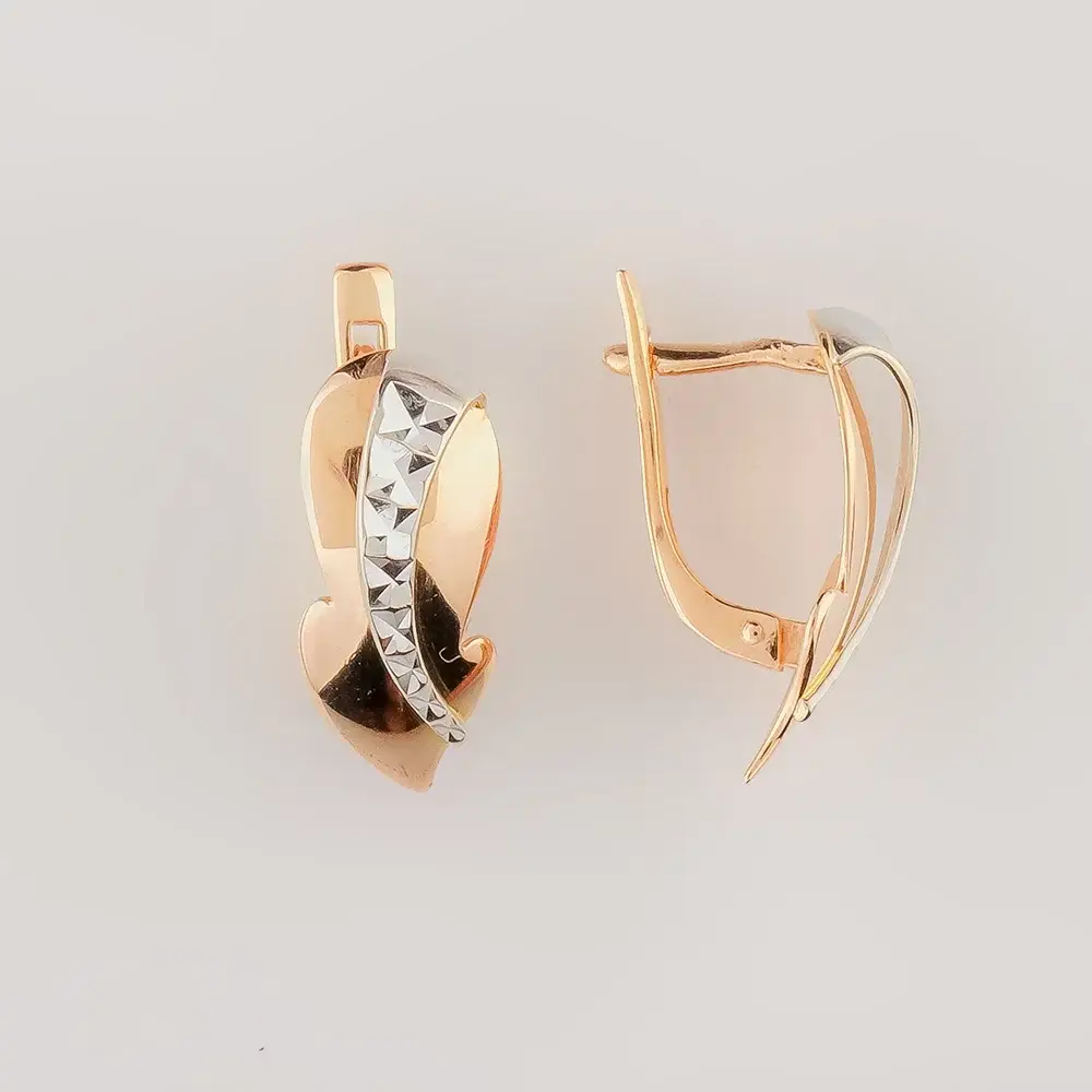 Серьги из красного золота 585 пробы