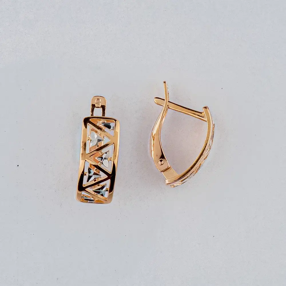 Серьги из красного золота 585 пробы