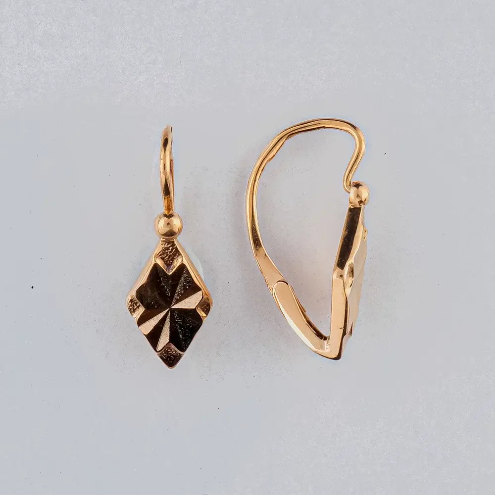 Серьги из красного золота 583 пробы