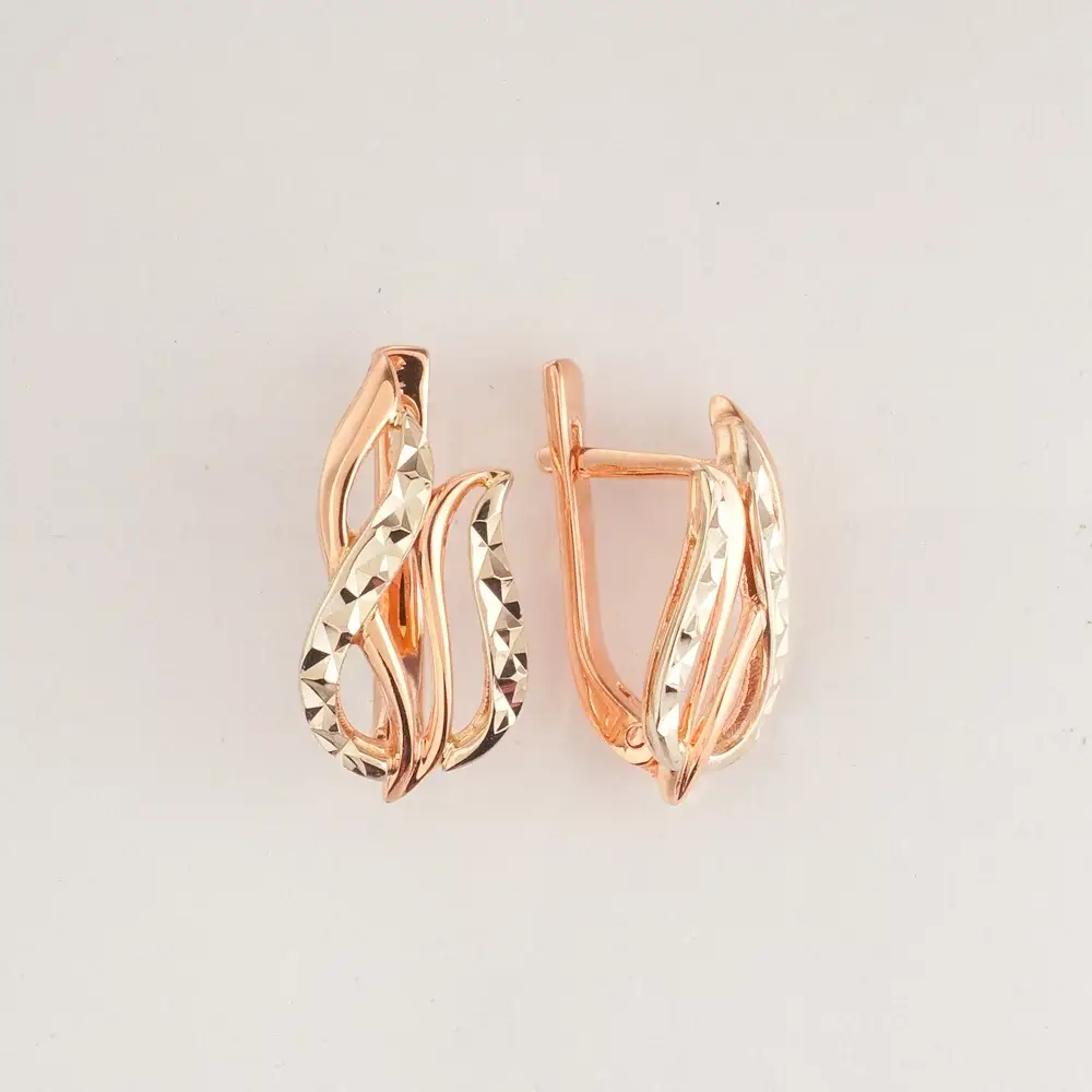 Серьги из красного золота 585 пробы