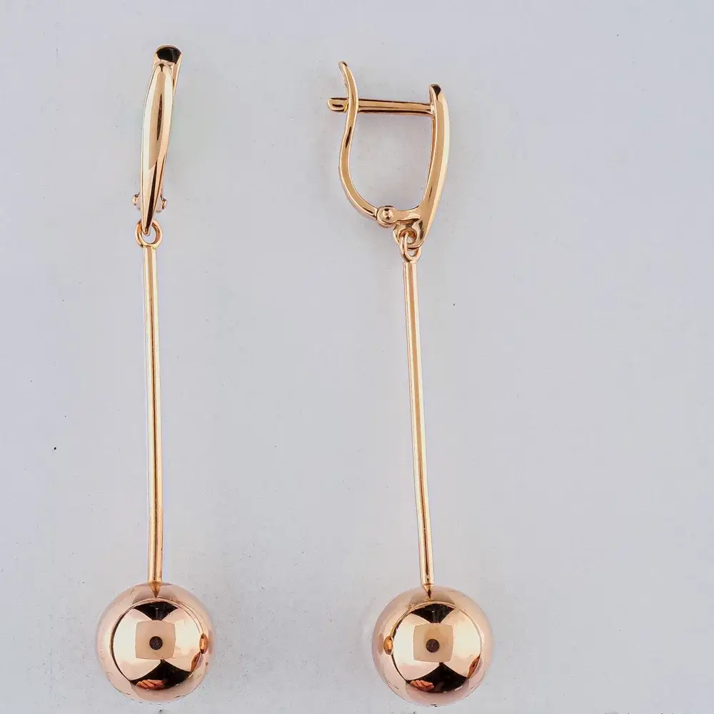 Серьги из красного золота 585 пробы