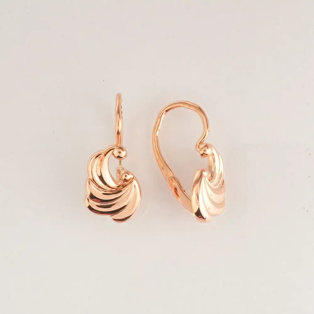 Серьги из красного золота 585 пробы