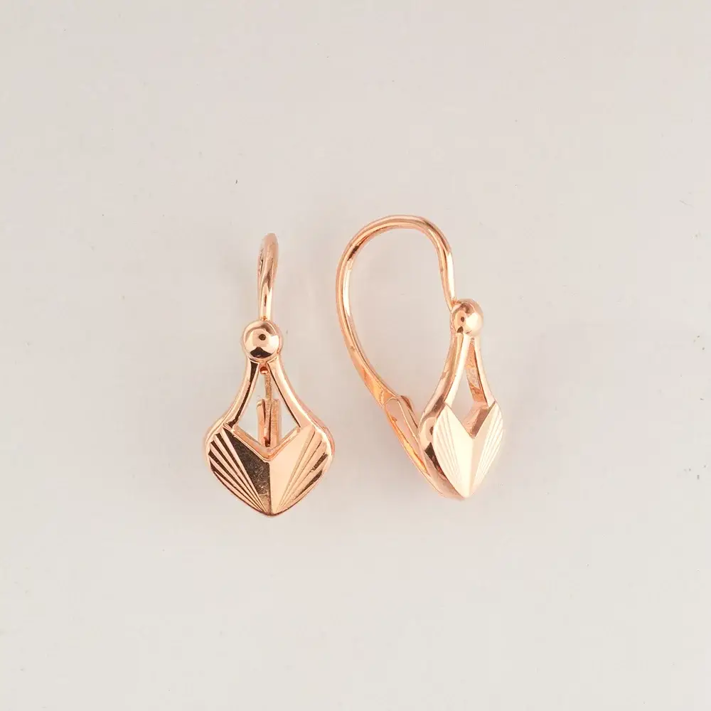 Серьги из красного золота 585 пробы