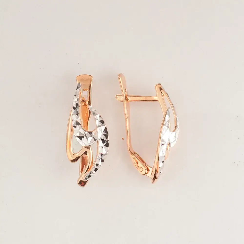 Серьги из красного золота 585 пробы