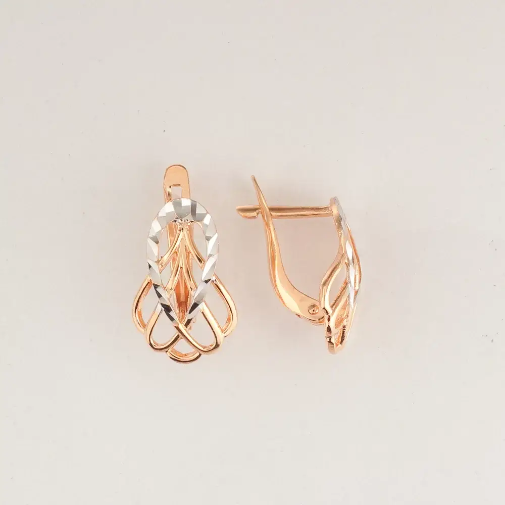 Серьги из красного золота 585 пробы