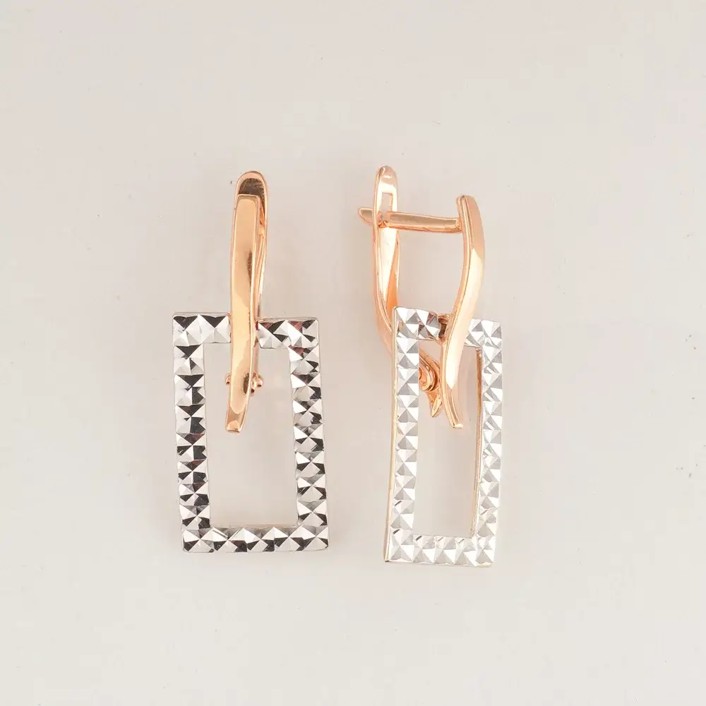 Серьги из красного золота 585 пробы