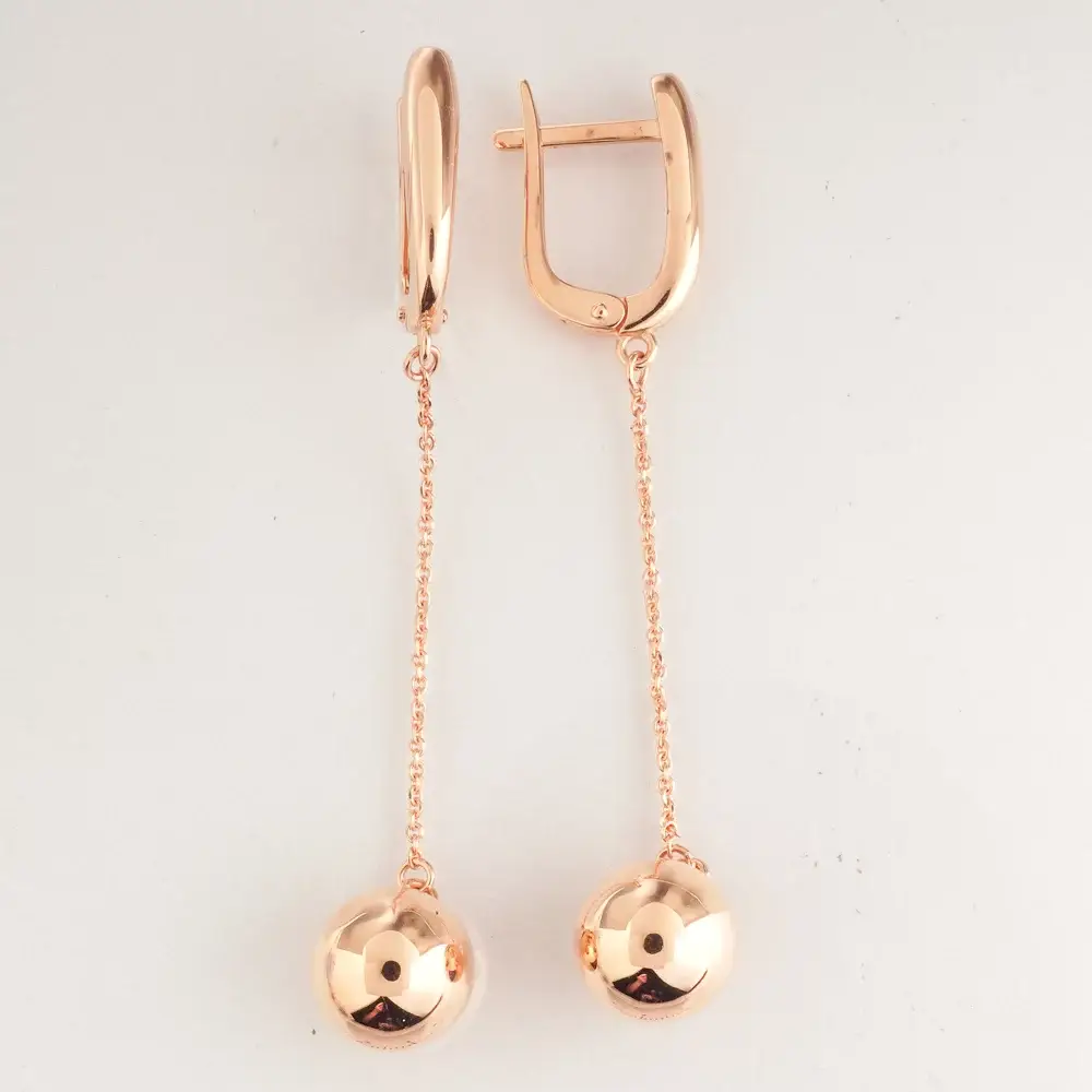 Серьги из желтого золота 585 пробы