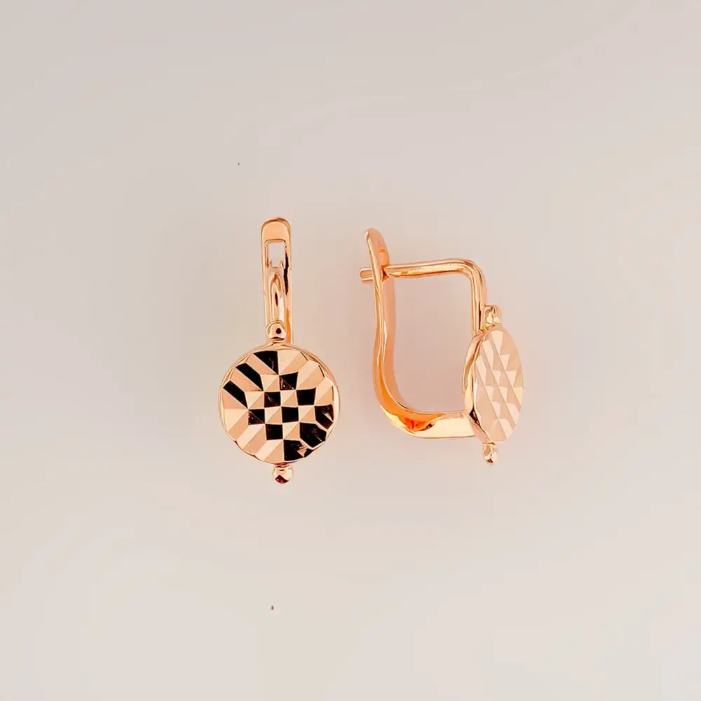 Серьги из красного золота 585 пробы