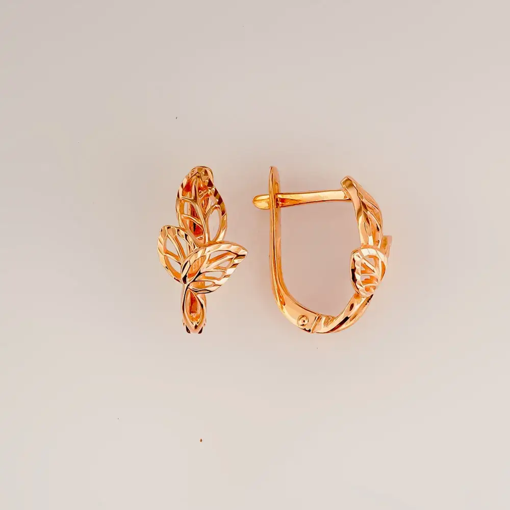 Серьги из красного золота 585 пробы