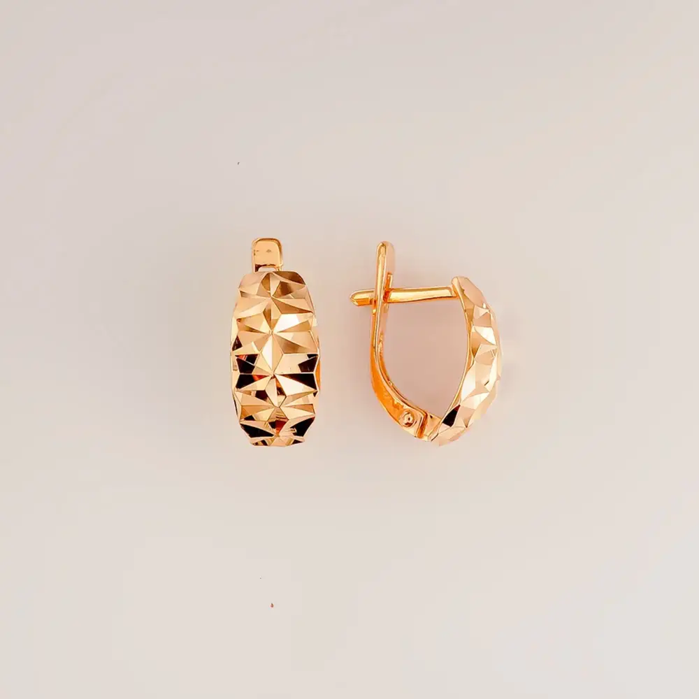 Серьги из красного золота 585 пробы