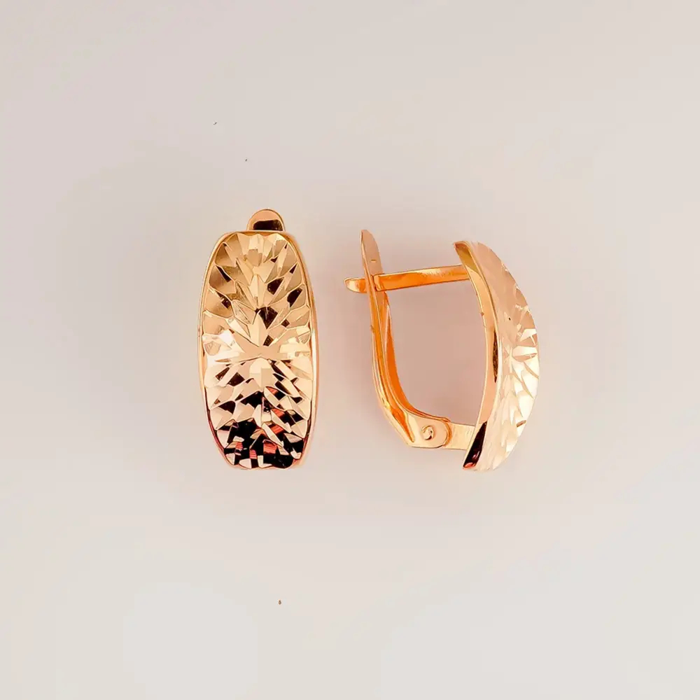 Серьги из красного золота 585 пробы