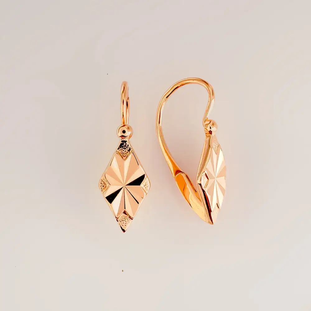 Серьги из красного золота 583 пробы