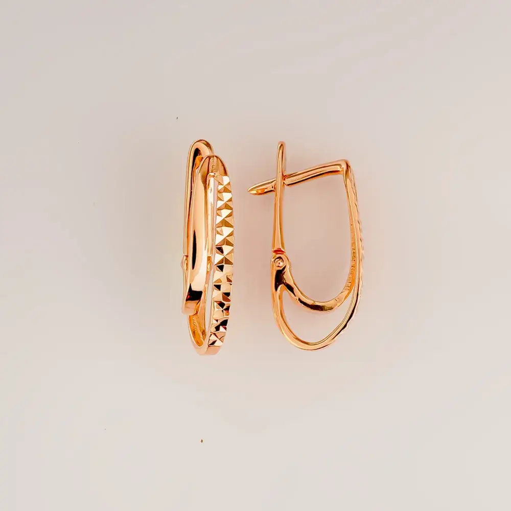 Серьги из красного золота 585 пробы