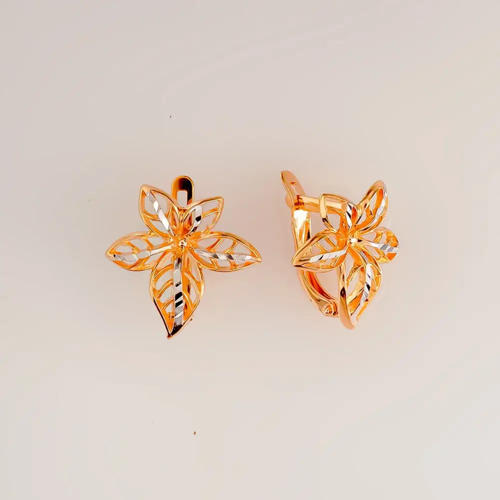 Серьги из красного золота 585 пробы