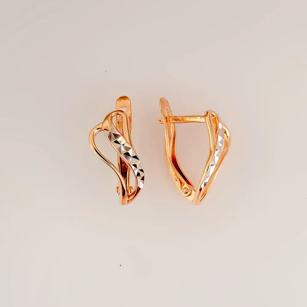 Серьги из красного золота 585 пробы