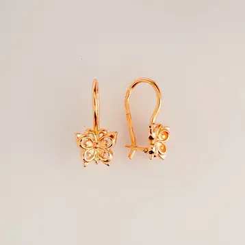 Серьги из красного золота 585 пробы