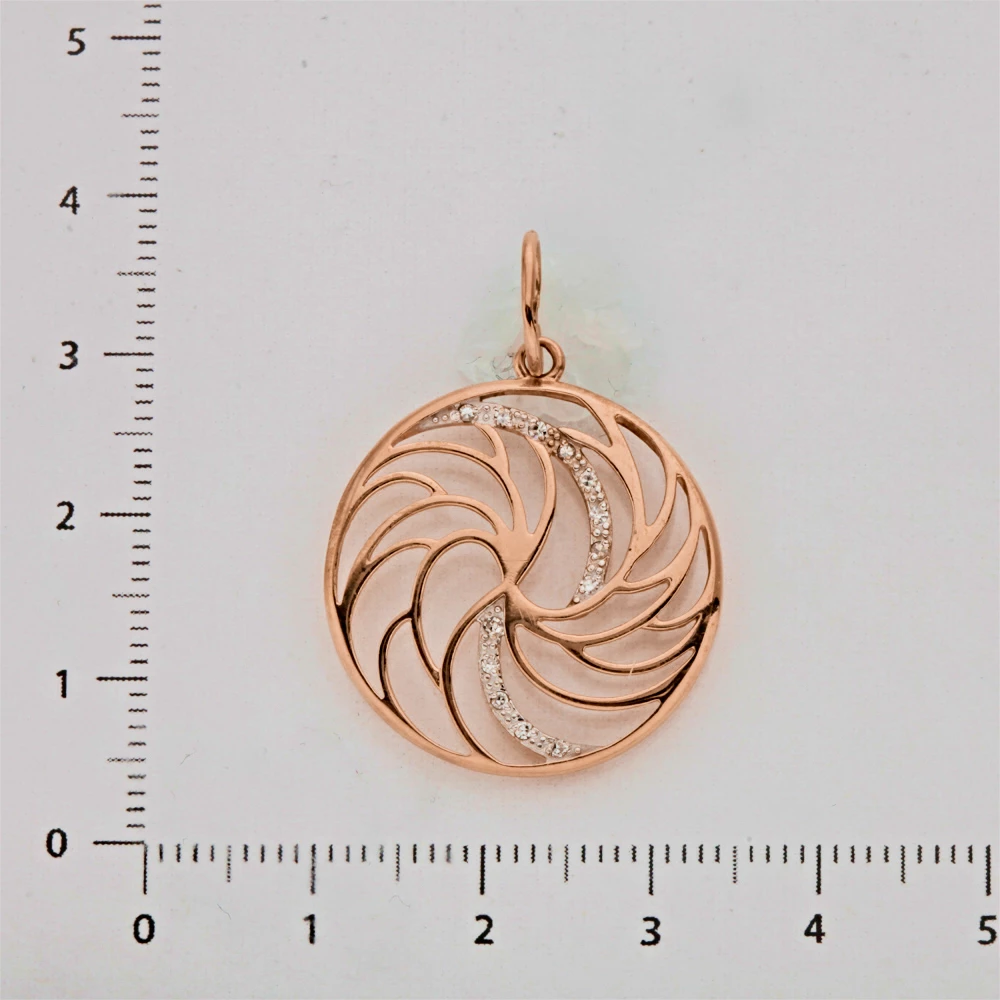 Подвес с бриллиантом из красного золота 585 пробы 2