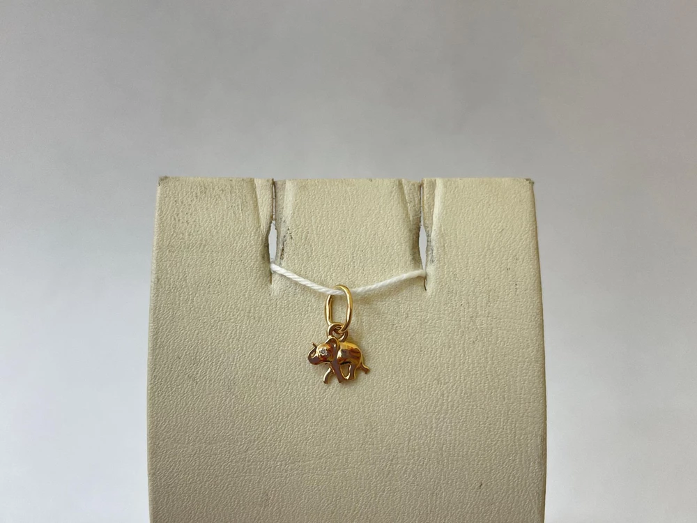 Подвес с бриллиантом из красного золота 585 пробы