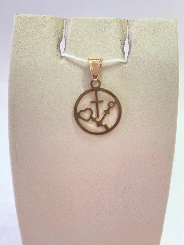 Подвес из красного золота 585 пробы