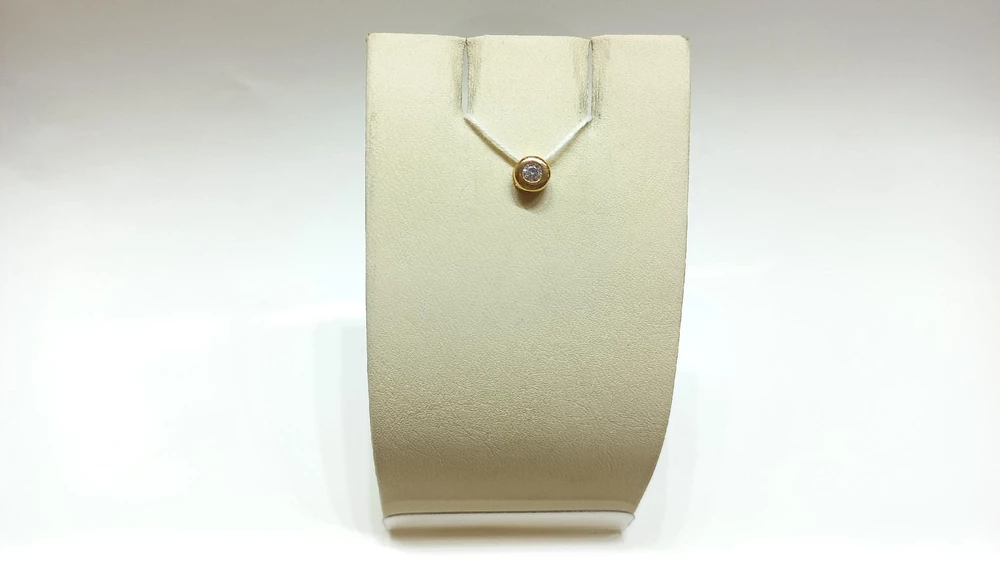 Подвес с фианитом из красного золота 585 пробы