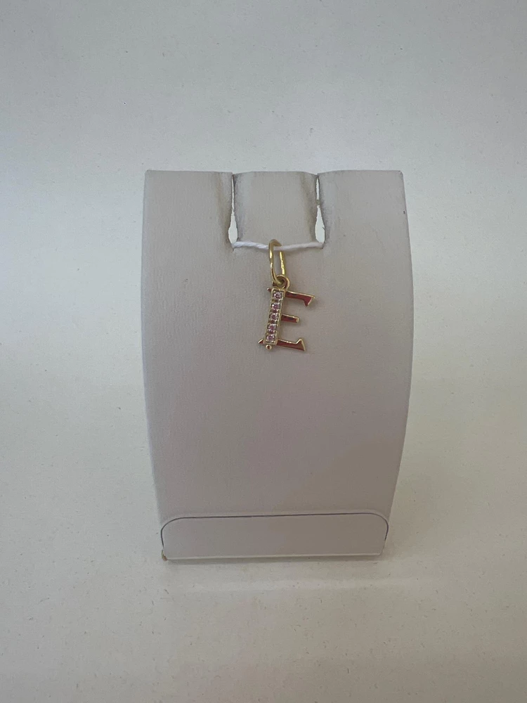 Подвес с фианитом из желтого золота 585 пробы