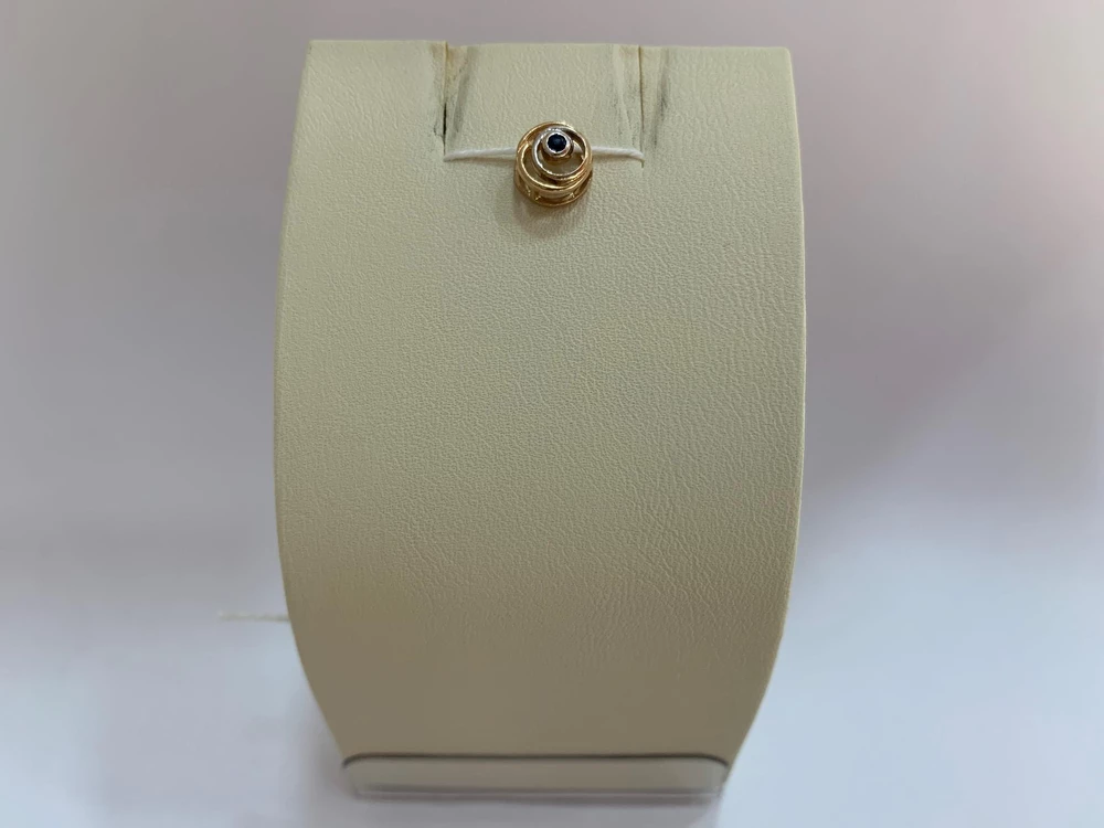 Подвес с фианитом из красного золота 585 пробы