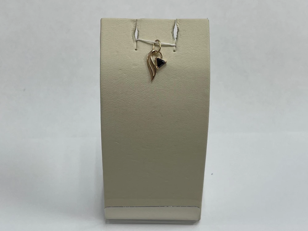 Подвес с фианитом из красного золота 585 пробы