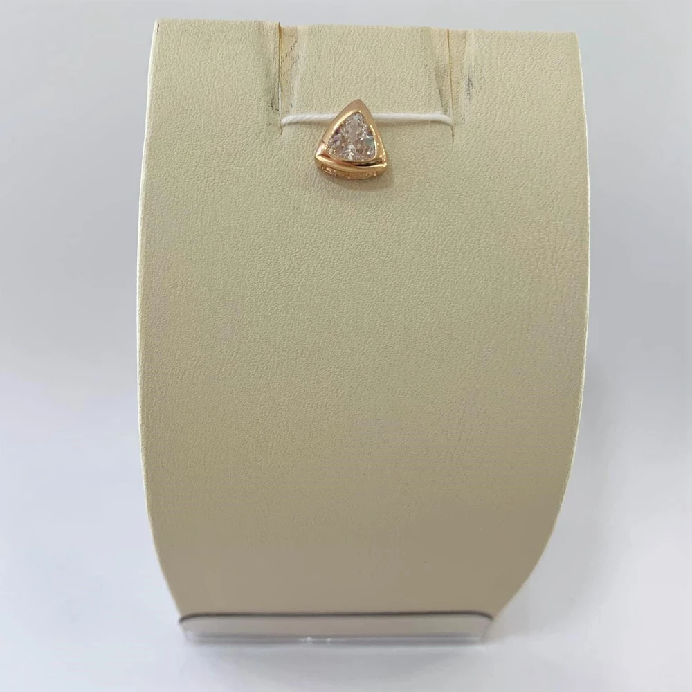 Подвес с фианитом из красного золота 585 пробы