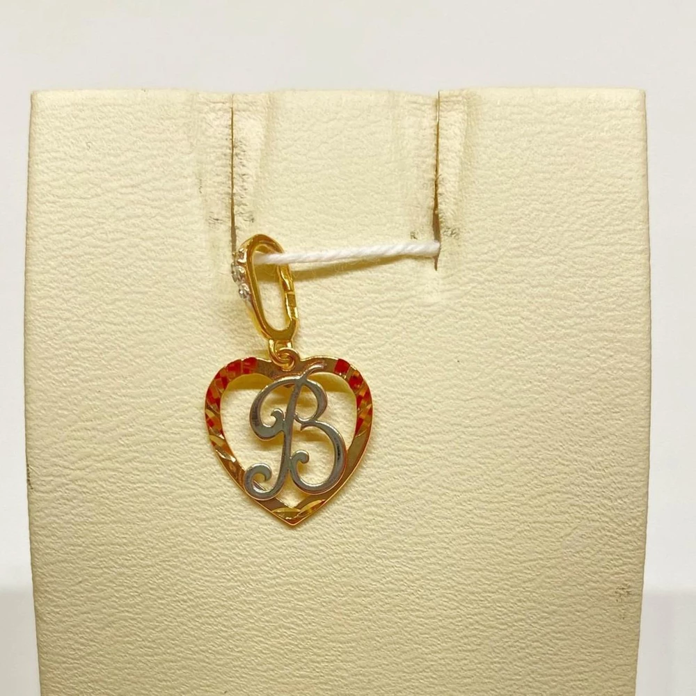 Подвес с фианитом из красного золота 585 пробы