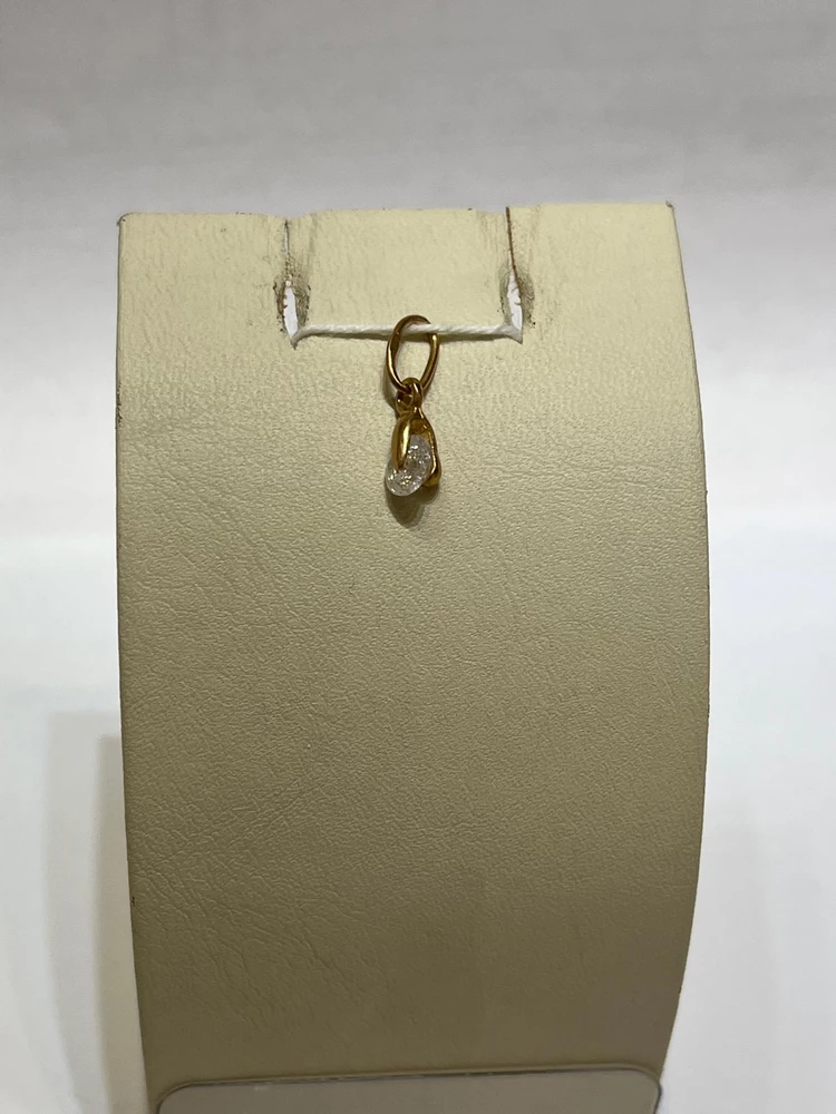 Подвес с фианитом из красного золота 585 пробы