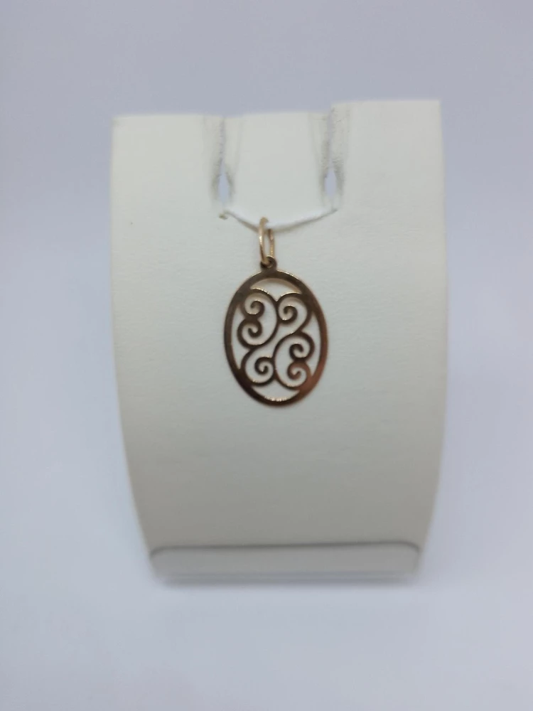 Подвес из красного золота 585 пробы