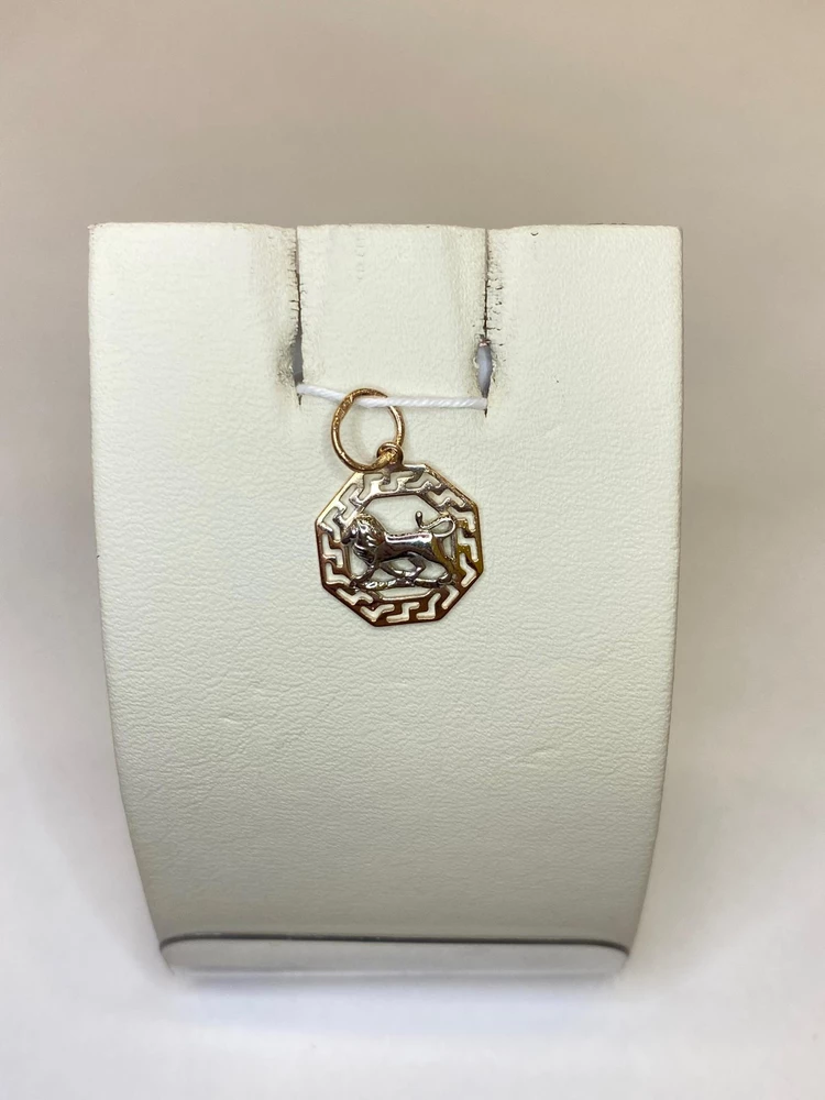 Подвес из красного золота 585 пробы