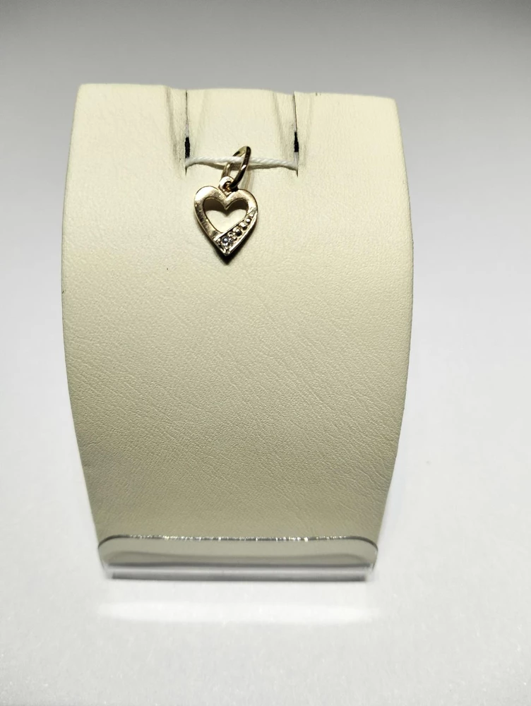 Подвес с фианитом из красного золота 585 пробы