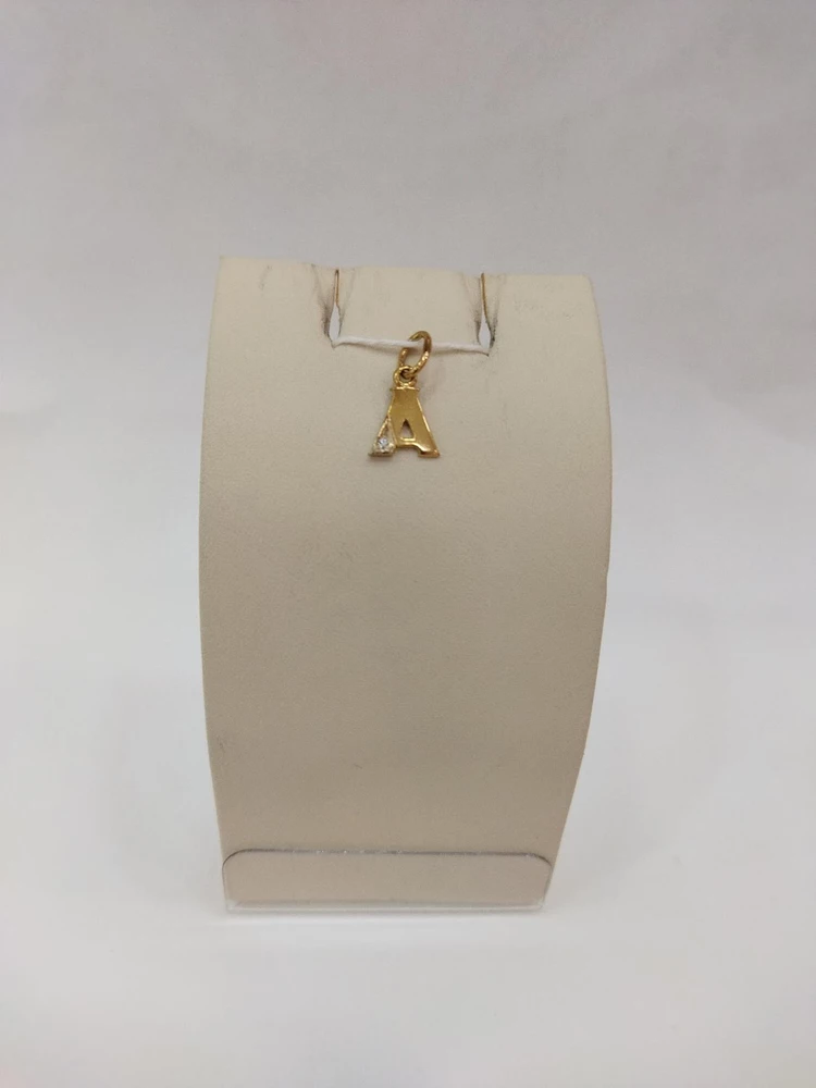 Подвес с фианитом из красного золота 585 пробы